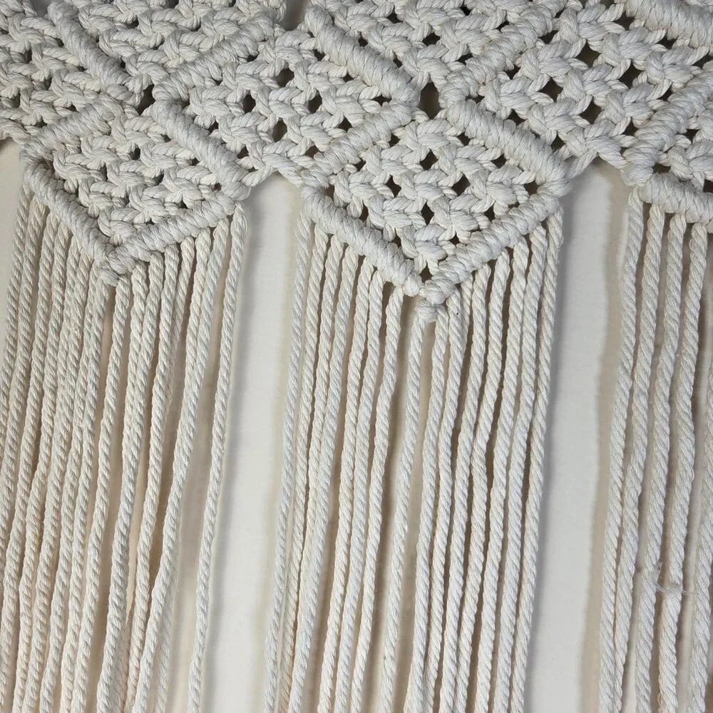 Boho Macrame Wall Hanging Handmade Cotton Rope Tapestry Fringe Bohemian Decor
